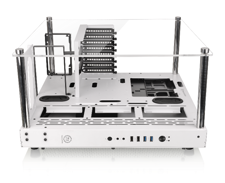 thermaltake core p3 snow edition atx wall mount chassis 3 way placement layout The New Thermaltake Core P3 ATX Wall Mount Chassis Series Panoramic Viewing PC  Snow White and Black Edition