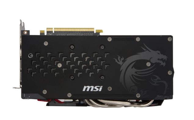 msi radeon rx 480 backplate 635x391 MSI Radeon RX 480 GAMING X การ์ด RX 480 Non Ref. ตัวแรงที่มาพร้อมกับ 8 Pin Power Connector