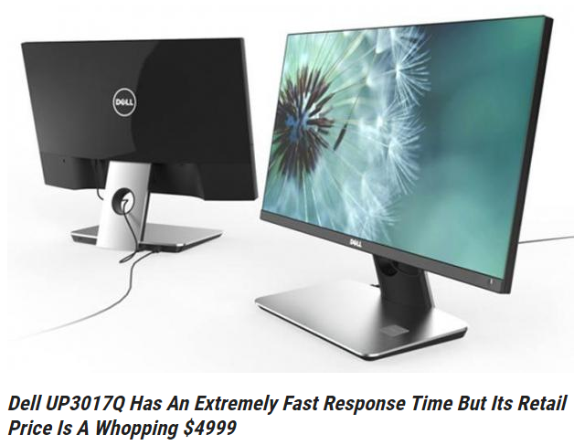 dell เกมเมอร์ตัวจริงไม่ควรพลาด Dell UP3017Q 30 inch OLED 4K UHD Monitor 0.1ms สเป็คในฝันกับราคาเพียงแค่เกือบๆ 1.8 แสนบาท อิอิกำ