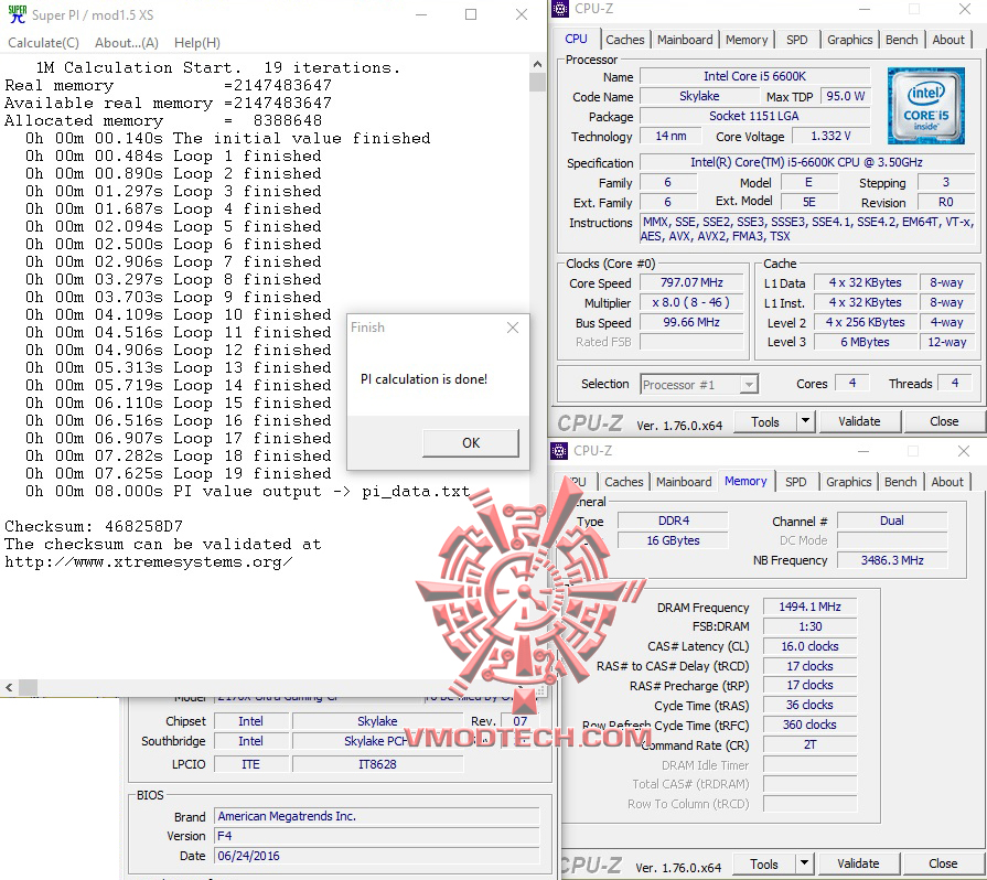 superpi 1mb GIGABYTE Z170X Ultra Gaming Review