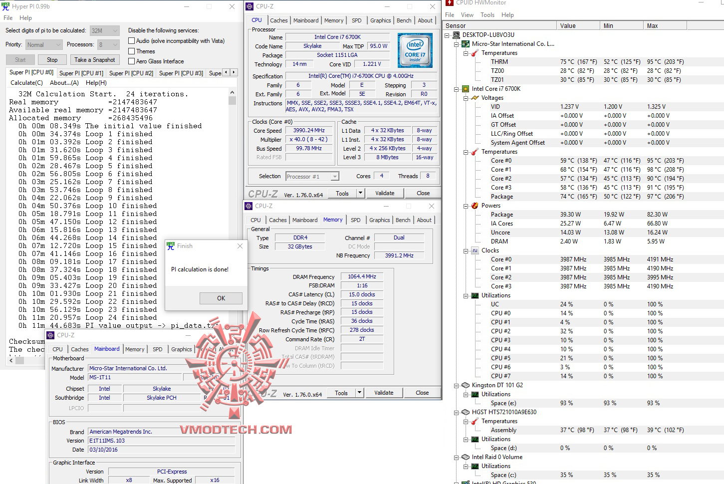 hyperpi32 all MSI Vortex G65 6QF SLI REVIEW