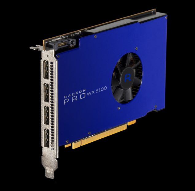 amd radeon pro wx 5100 graphics card 635x624 AMD ประกาศเปิดตัวกราฟฟิคการ์ดระดับมืออาชีพในตระกูล Radeon Pro WX ที่ใช้สถาปัตยกรรม Polaris