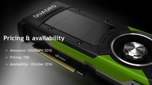 nvidia siggraph 2016 quadro launch 635x357 ยังมี CUDA Cores กั๊กไว้อีกเท่าไหร่กันแน่นะ!! NVIDIA ประกาศเปิดตัวกราฟฟิคการ์ด Quadro ใหม่ ที่มี CUDA Cores มากที่สุดถึง 3,840 Cores!!