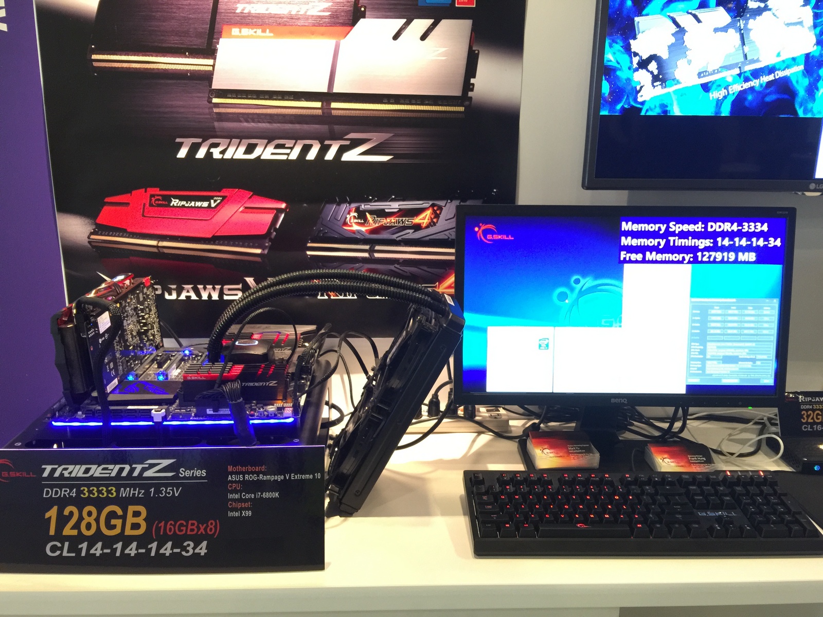 128gb 3333mhz cl14 demo G.SKILL เปิดตัวเดโมแรมรุ่นใหม่ล่าสุดตัวแรงความจุสูง Trident Z series DDR4 3333MHz CL14 128GB และ DDR4 3333MHz CL13 64GB Memory ในงาน IDF 2016