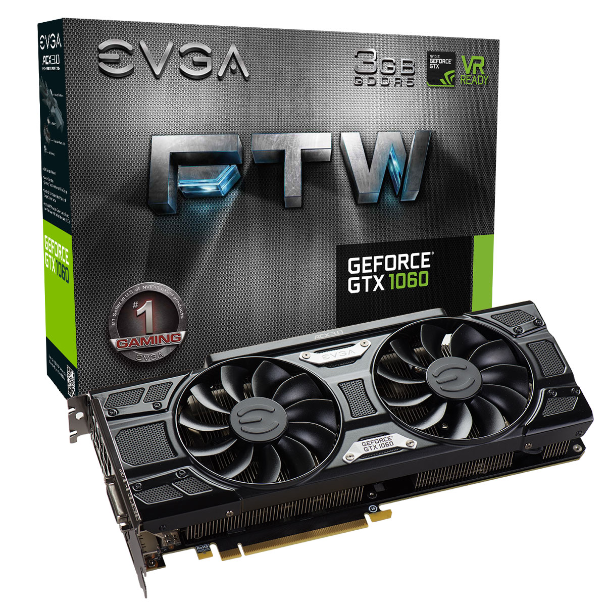 10603gftw EVGA เปิดตัวกราฟฟิกการ์ดรุ่นใหม่ EVGA GeForce GTX 1060 3GB GDDR5 หลายรุ่นพร้อมวางจำหน่ายแล้ว!!!