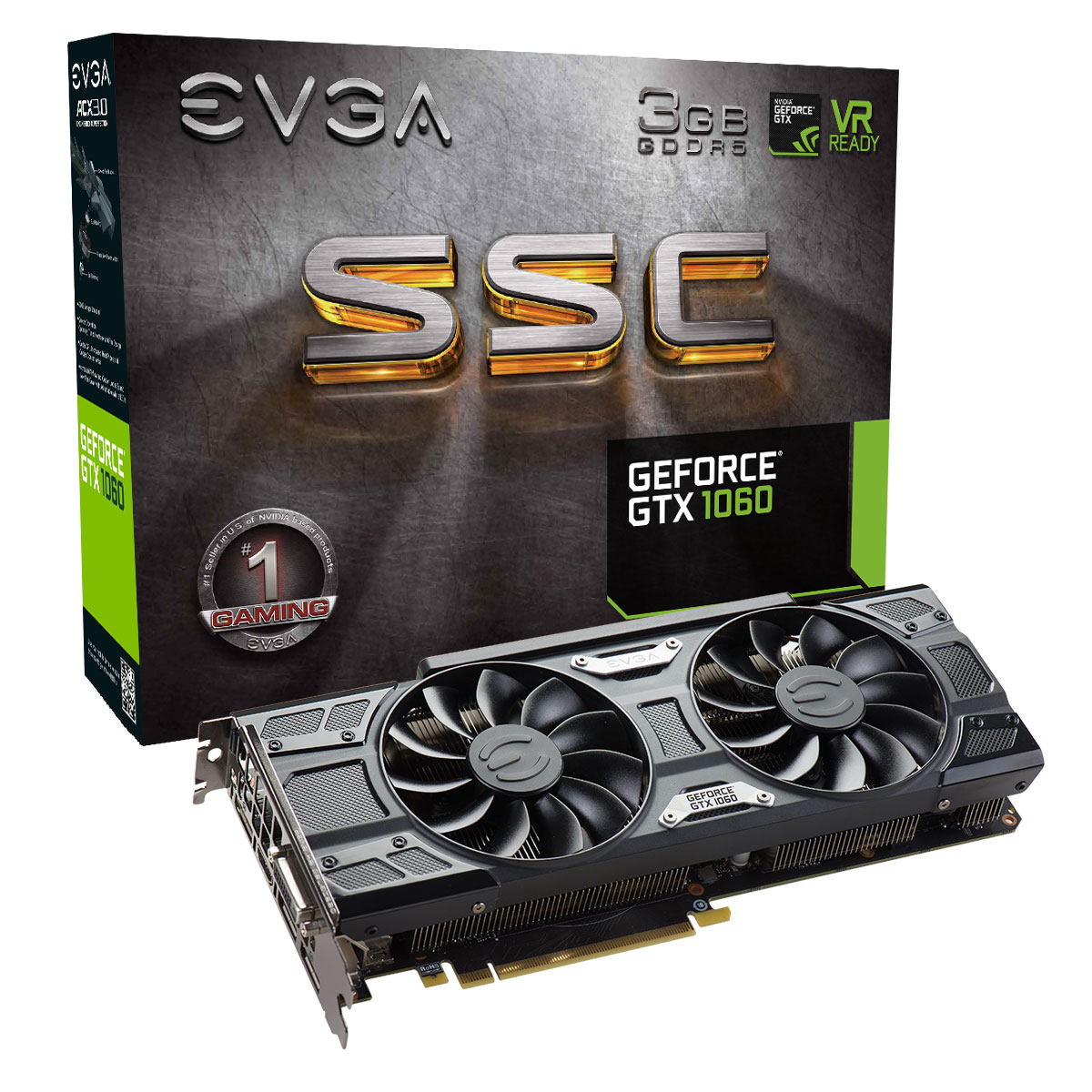 10603gssc EVGA เปิดตัวกราฟฟิกการ์ดรุ่นใหม่ EVGA GeForce GTX 1060 3GB GDDR5 หลายรุ่นพร้อมวางจำหน่ายแล้ว!!!