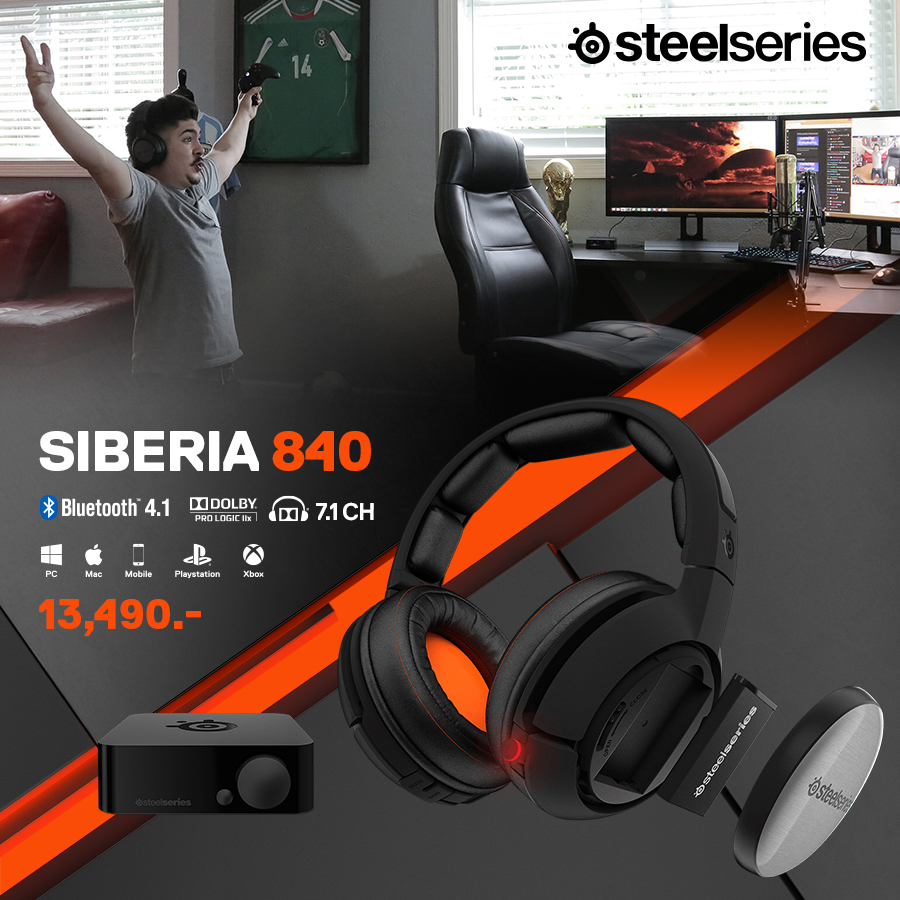 ss s840 fb post th v2 STELSERIES SIBERIA 840 สุดยอดหูฟังไร้สายระบบ Bluetooth อิสระไร้สายในการเล่นเกมและสตรีมมิ่ง