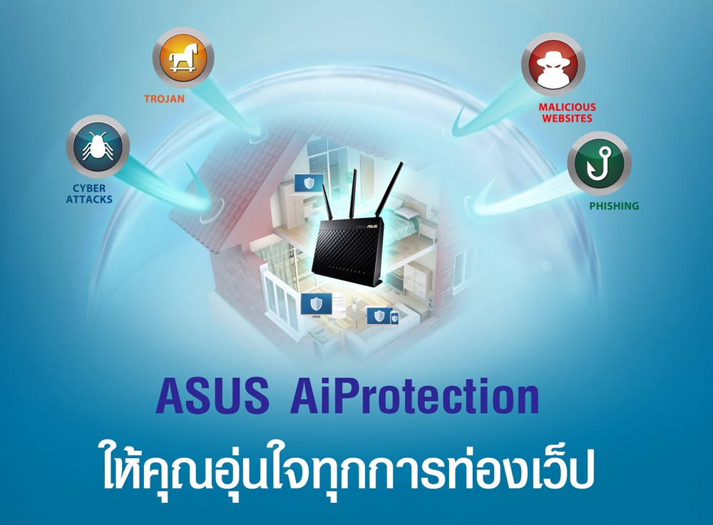 1 ท่องเว็ปเยอะแค่ไหนก็อุ่นใจ ด้วย ASUS AiProtection ใน เอซุสเราเตอร์