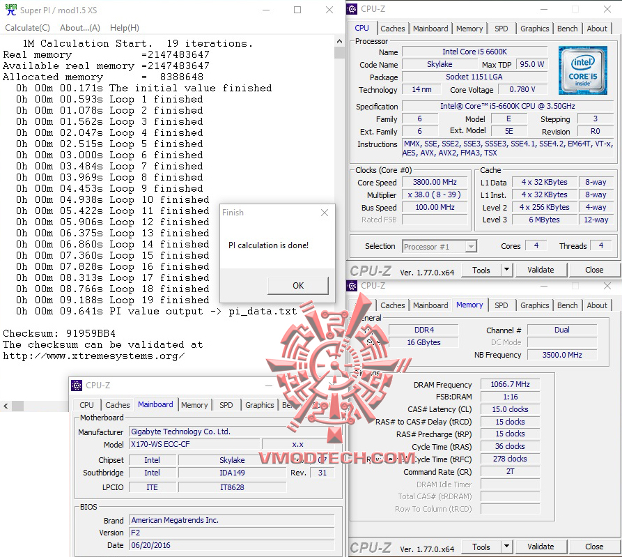 superpi 1mb GIGABYTE X170 WS ECC REVIEW