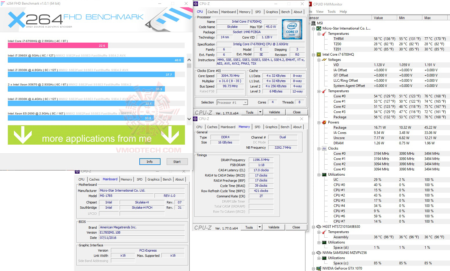 x264 MSI GT72VR 6RE Dominator Pro Tobii Review