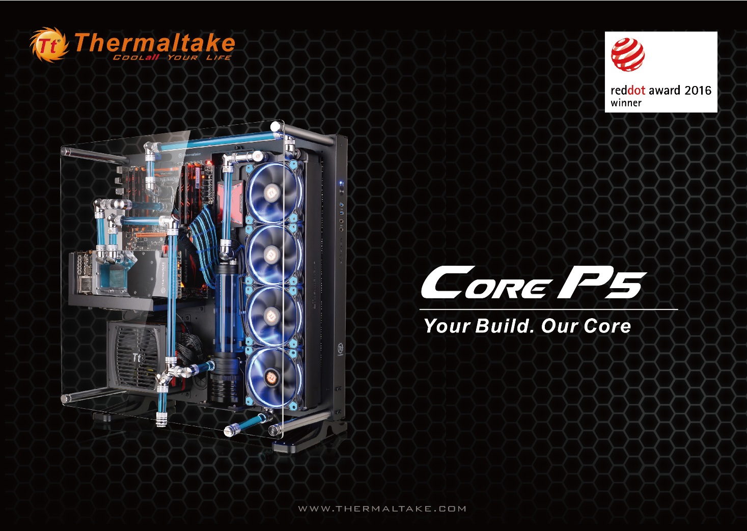 thermaltake core p5 open frame chassis Thermaltake และ Tt eSPORTS ได้รับรางวัลชนะเลิศ “Red Dot Award: Product Design 2016” 