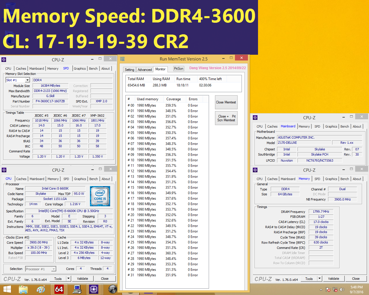 trident z 3600mhz 64gb16gbx4 G.SKILL เปิดตัว G.SKILL Trident Z DDR4 64GB(4x16GB) kit at 3600MHz สุดยอดแรมความเร็วสูงที่มีขนาดความจุมากถึง 64GB 