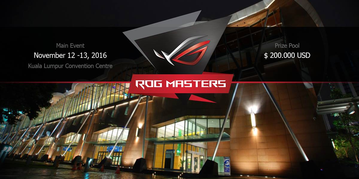 asus rog masters 2016 ASUS นับถอยหลังการแข่งขัน ASUS ROG MASTERS 2016 รอบสุดท้าย พร้อมสตรีมสดส่งตรงจากมาเลเซีย 12 13 พฤศจิกายนนี้