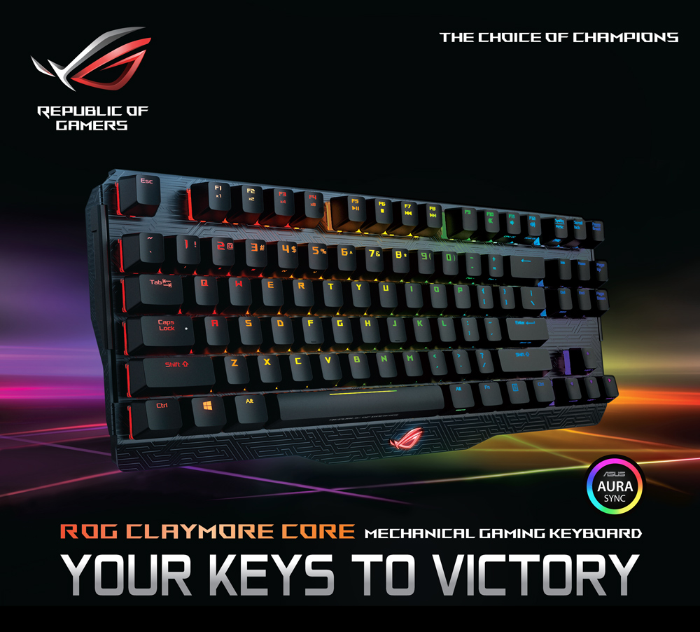 claymorecore pr ASUS เปิดตัว Mechanical RGB Gaming Keyboard ใหม่ ROG Claymore Core 