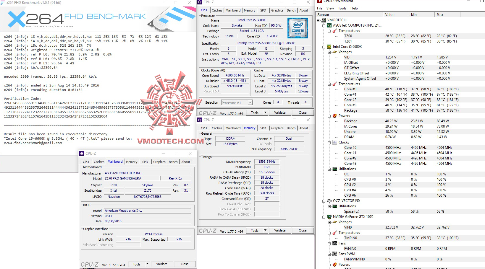 x264 1 APACER BLADE FIRE 16GB DDR4 3200Mhz CL16 REVIEW