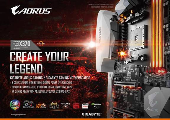 image004 GIGABYTE พร้อมเปิดตัวเมนบอร์ด GIGABYTE AORUS Gaming Series ซ๊อกเก็ต AM4 ต้อนรับการมาของ AMD RYZEN 