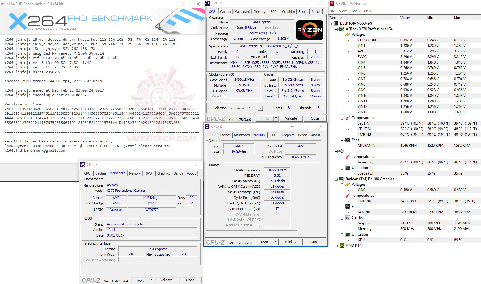 x264 2 AMD RYZEN 7 1700X REVIEW 