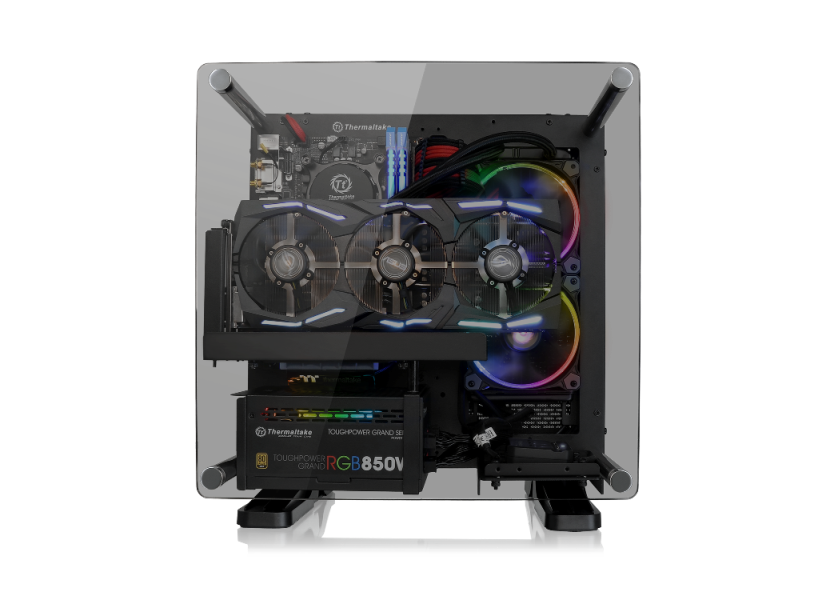 thermaltake core p1 tempered glass edition mini itx wall mount chassis native aio support Thermaltake เปิดตัวเคส Core P1 Tempered Glass Edition Mini ITX 