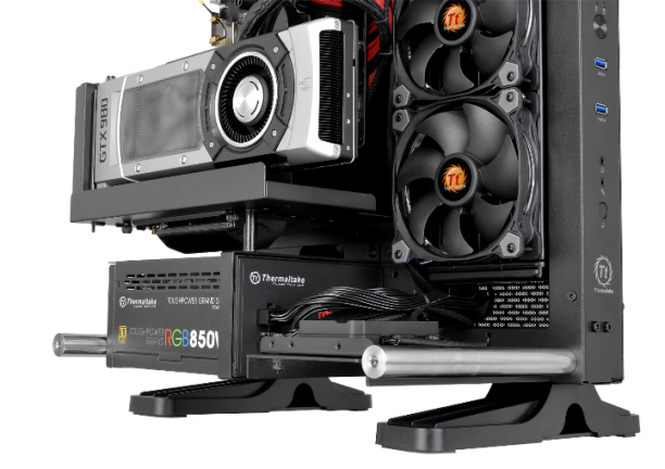 thermaltake core p1 tempered glass edition mini itx wall mount chassis versatile gpu orientation 1 Thermaltake เปิดตัวเคส Core P1 Tempered Glass Edition Mini ITX 