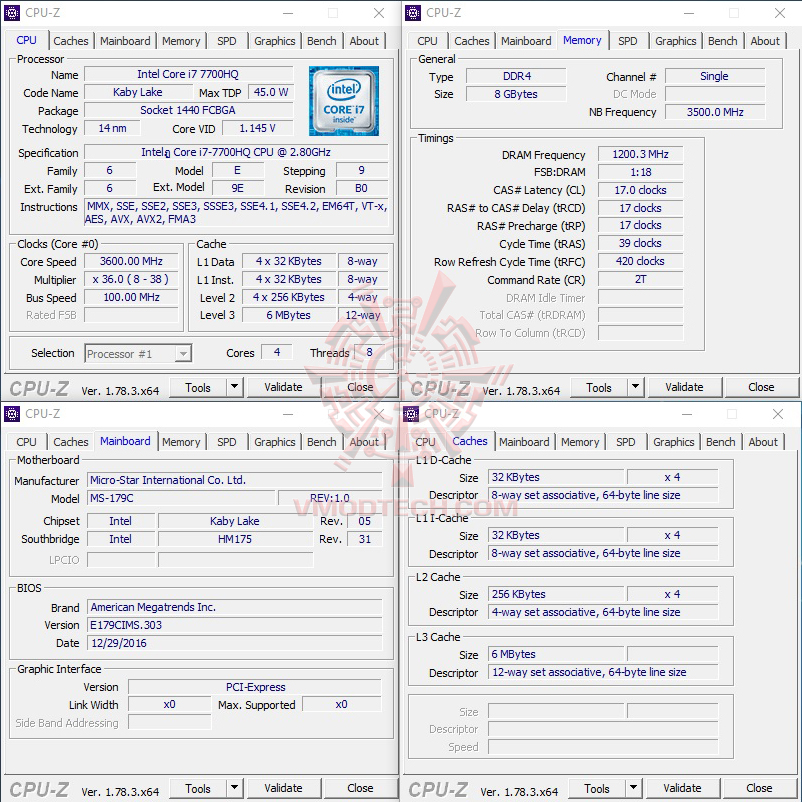 cpuid MSI GE72MVR 7RG Apache Pro Review