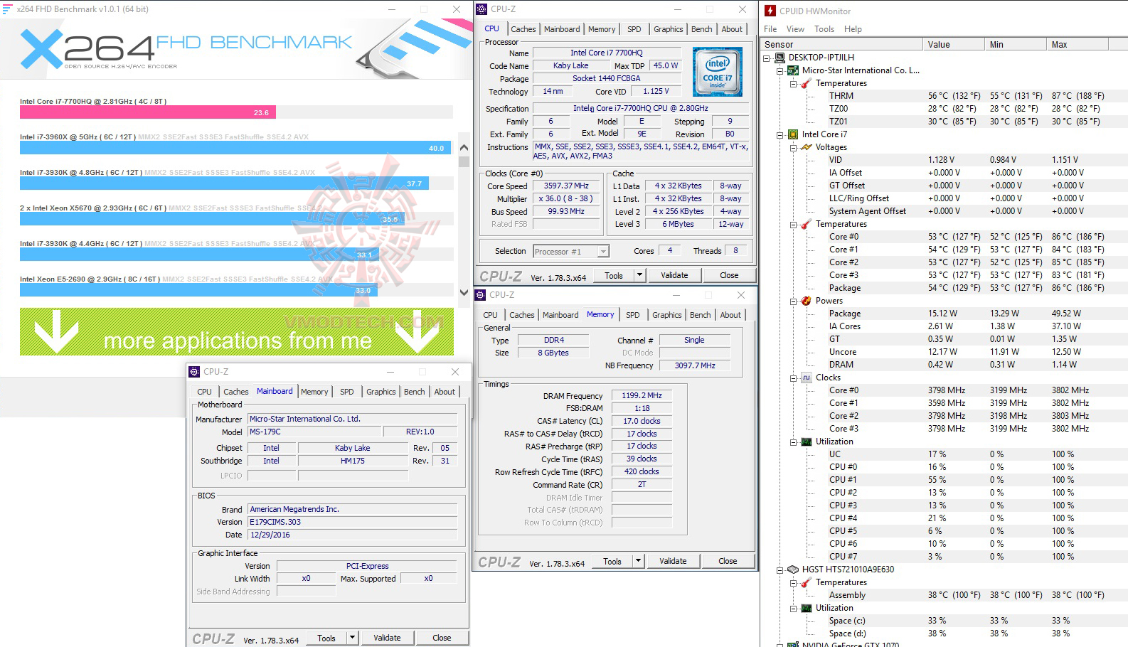 x264 MSI GE72MVR 7RG Apache Pro Review