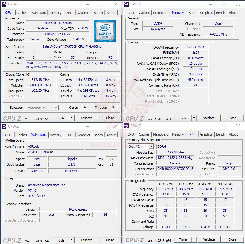 cpuid34 CORSAIR VENGEANCE RGB 16GB (2 x 8GB) DDR4 DRAM 3000MHz C15 REVIEW