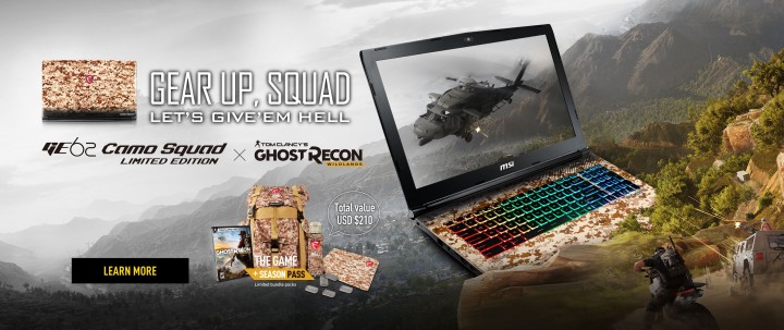 6 720x303 เตรียมตัวรบให้พร้อมกับ MSI Camo Squad! เอาพวกมันให้กระจุย! ชุดของขวัญสุดเอ็กซ์คลูซีฟจาก MSI Ghost Recon: Wildlands Limited Edition 