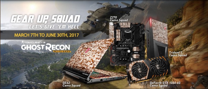 header banner 720x309 เตรียมตัวรบให้พร้อมกับ MSI Camo Squad! เอาพวกมันให้กระจุย! ชุดของขวัญสุดเอ็กซ์คลูซีฟจาก MSI Ghost Recon: Wildlands Limited Edition 