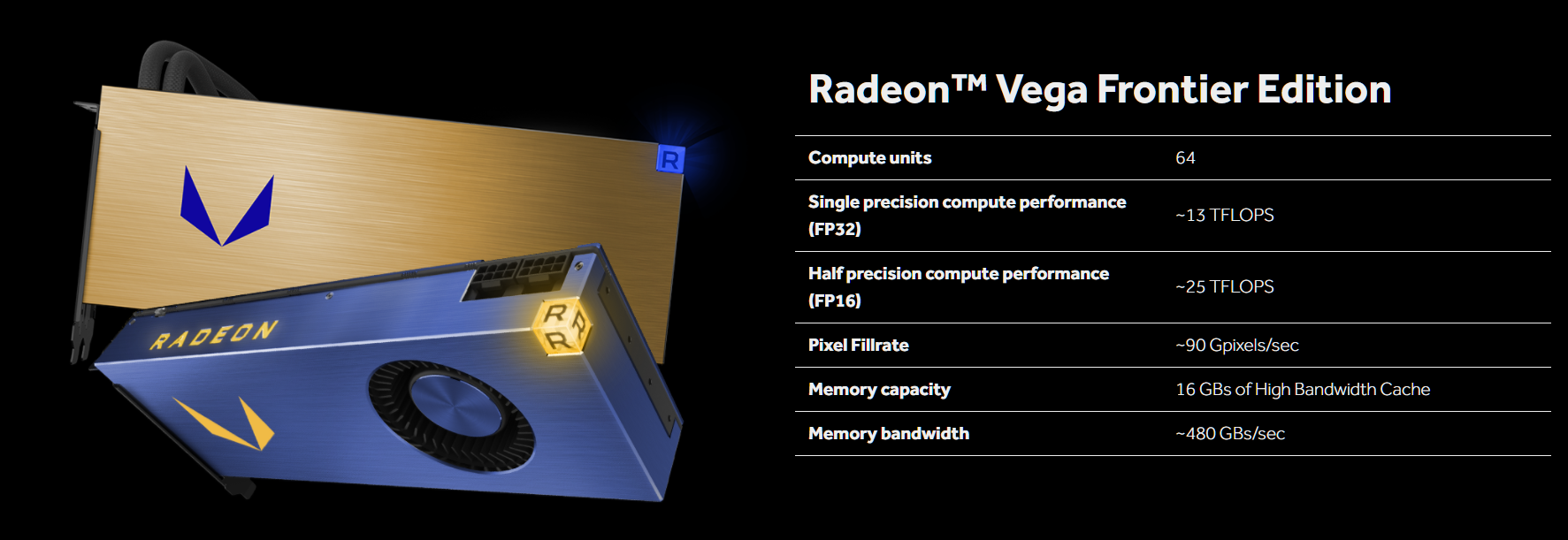 radeon vega frontier edition specs AMD Radeon Vega Frontier Edition พร้อมเปิด Pre Order กันแล้วทั้งรุ่น Air Cooled และ Liquid Cooled  