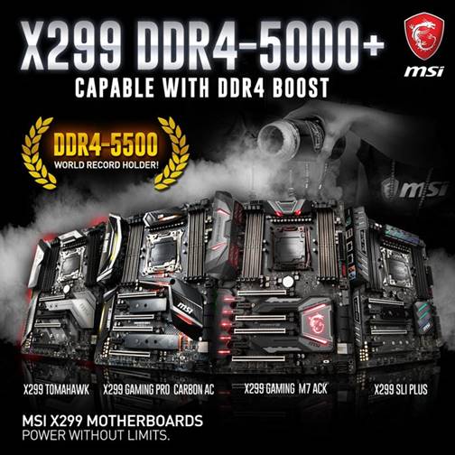 image011 MSI X299 MOTHERBOARDS ลงจากเรือแล้วเมนบอร์บอร์ด X299 ซีรีย์ GAMING และ PRO พร้อมวางจำหน่ายแล้ว!!!