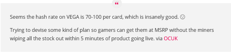 untitled 3 AMD Radeon RX Vega 64 อาจจะมีพลังในการขุด Mining GPU ถึง 100 MH/s ในแบบ Ethereum กันเลยทีเดียว 