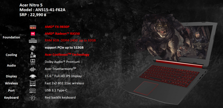 5 720x348 Acer Nitro 5 เปิดตัวพร้อมกัน 3รุ่นกับสเปคขุมพลัง AMD FX และ Intel Core i5 ในราคาสุดคุ้ม 