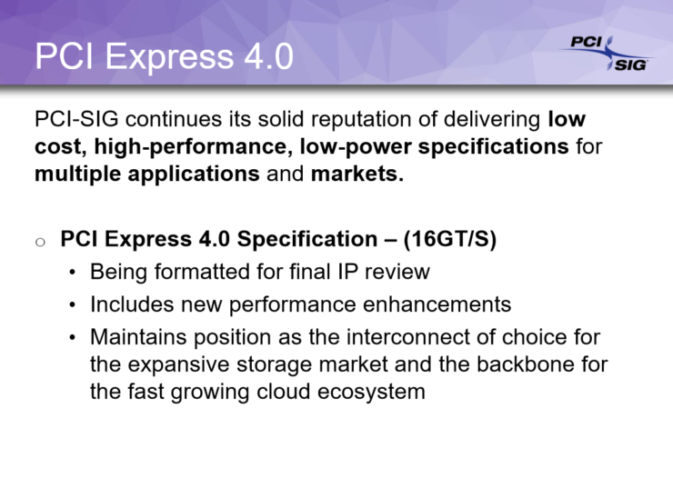 specs pci express 4 2 740x526 แบรนด์วิธขยับกันอีกแล้ว PCI Express 4.0 ที่แรงเป็นสองเท่ากำลังมาในปี 2017นี้ และ PCIe 5.0 จะมาภายในปี 2019 