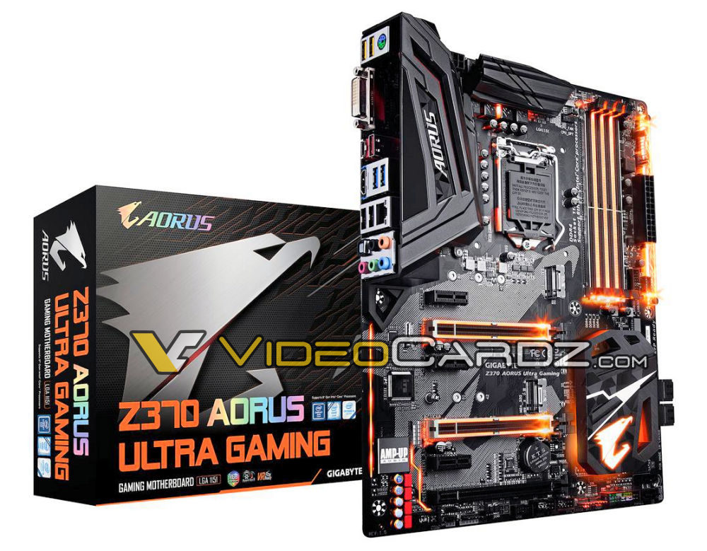 aorus z370 ultra gaming 1000x779 GIGABYTE เปิดเผยรูปเมนบอร์ด GIGABYTE Z370 AORUS ซีรี่ย์ทั้ง 3รุ่น ต้อนรับการมาของ Intel 8th Gen Coffee Lake 