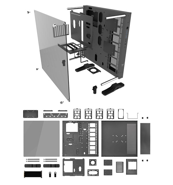 pic4 Thermaltake เปิดตัวเคส Core P5 TG Ti Edition ATX Wall Mount Chassis รุ่นใหม่ล่าสุด 