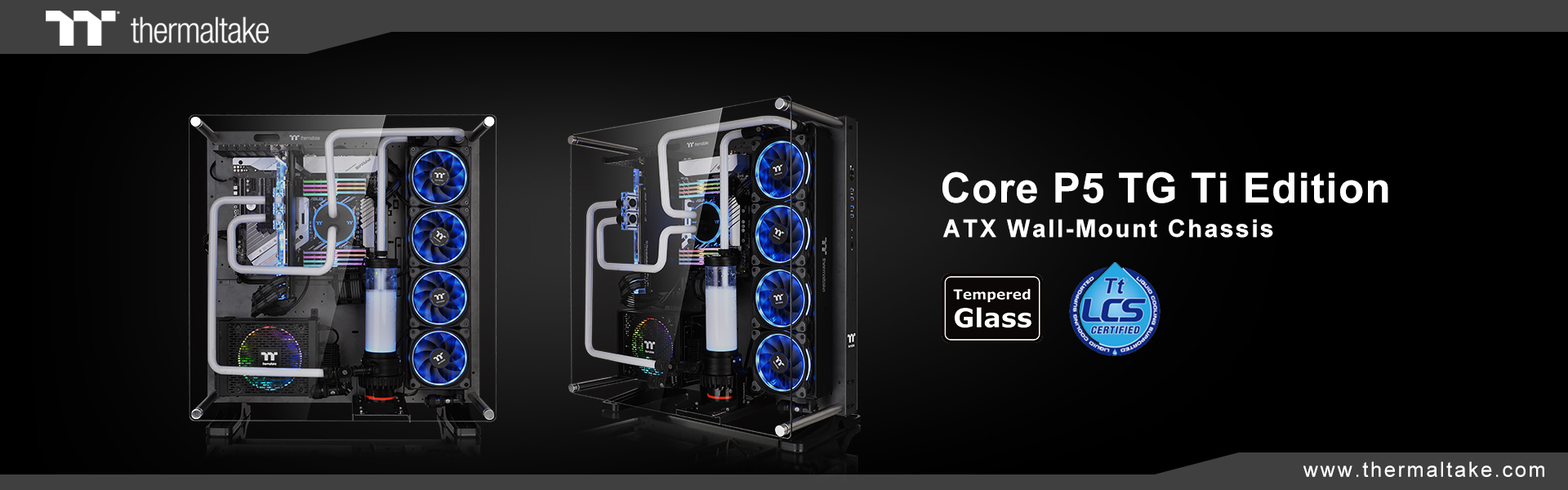 thermaltake new core p5 tg ti edition atx wall mount chassis Thermaltake เปิดตัวเคส Core P5 TG Ti Edition ATX Wall Mount Chassis รุ่นใหม่ล่าสุด 