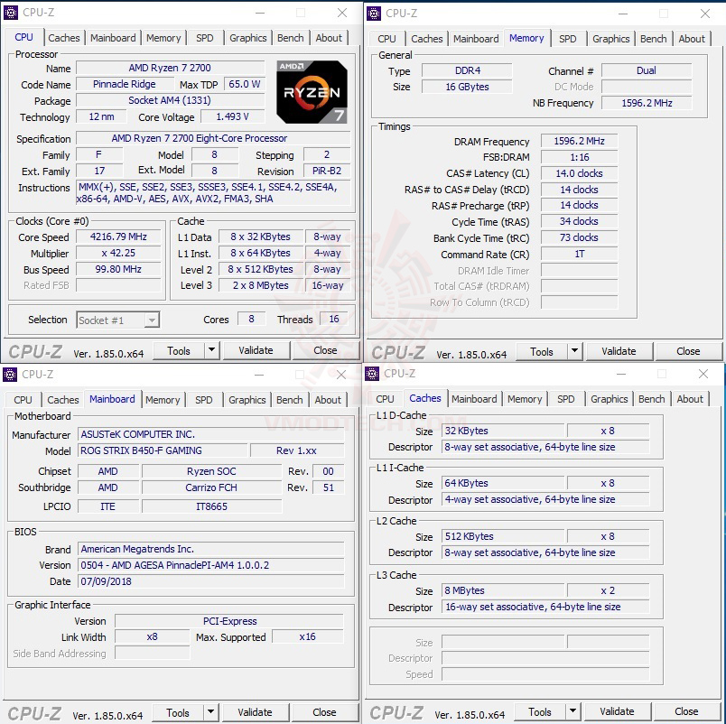 cpuid oc42 ASUS ROG STRIX B450 F GAMING REVIEW