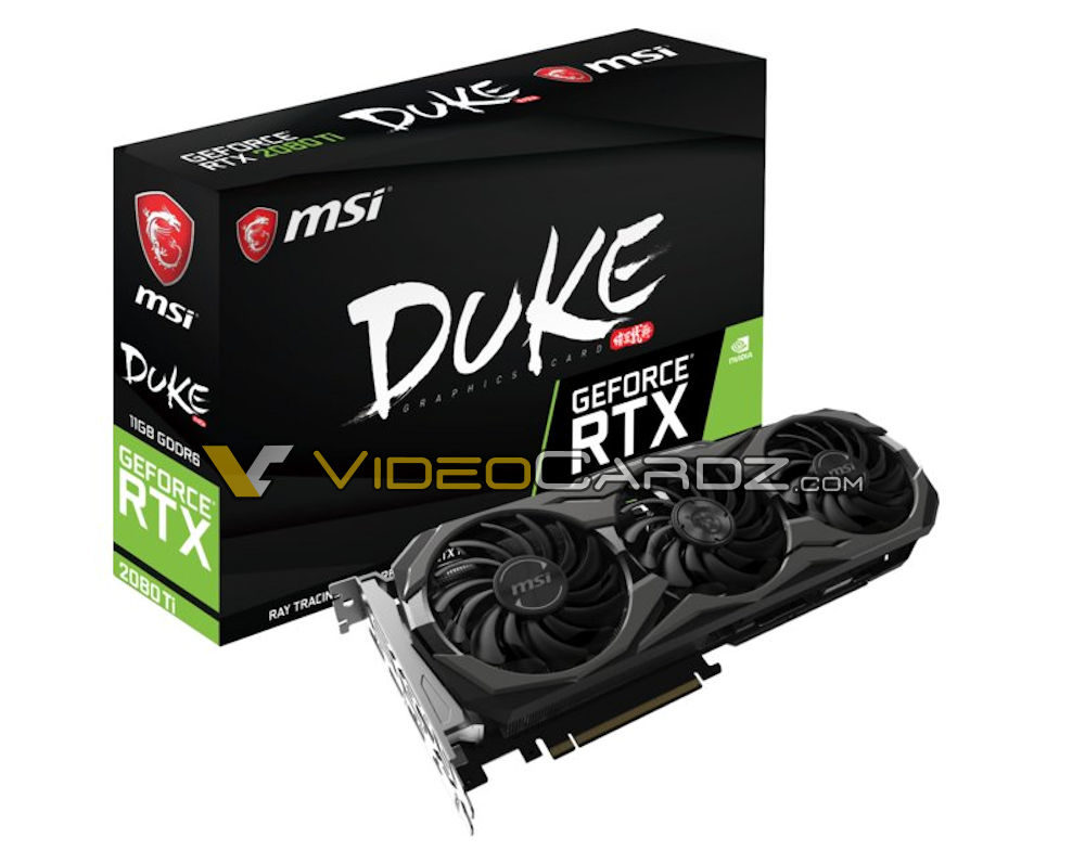 MSI ก็หลุดให้ชมกันเต็มๆ MSI GeForce RTX 2080 Ti และ RTX 2080 DUKE จัดเต็มให้คอเกมส์มิ่ง!! 