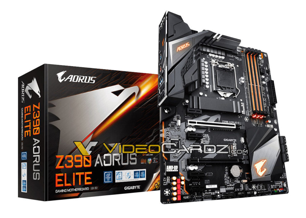 gigabyte z390 aorus elite motherboard 1000x713 มาแล้วรูปแรก!! Gigabyte Z390 AORUS ELITE รุ่นใหม่ล่าสุดในชิบเซ็ต Z390 