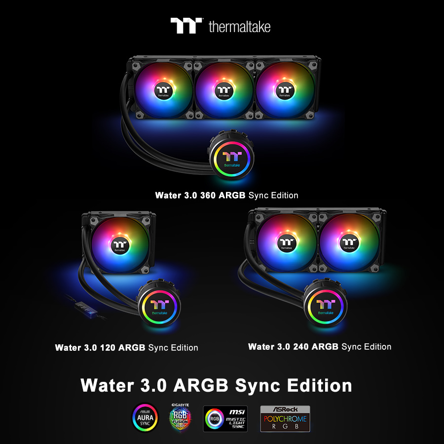 thermaltake new all in one liquid cooling solution the water 3 0 argb sync edition series at ces 2019 22 Thermaltake เปิดตัวชุดน้ำสำเร็จ All In One Liquid Cooling รุ่นใหม่ล่าสุด Thermaltake Water 3.0 ARGB Sync Edition Series ในงาน CES2019 