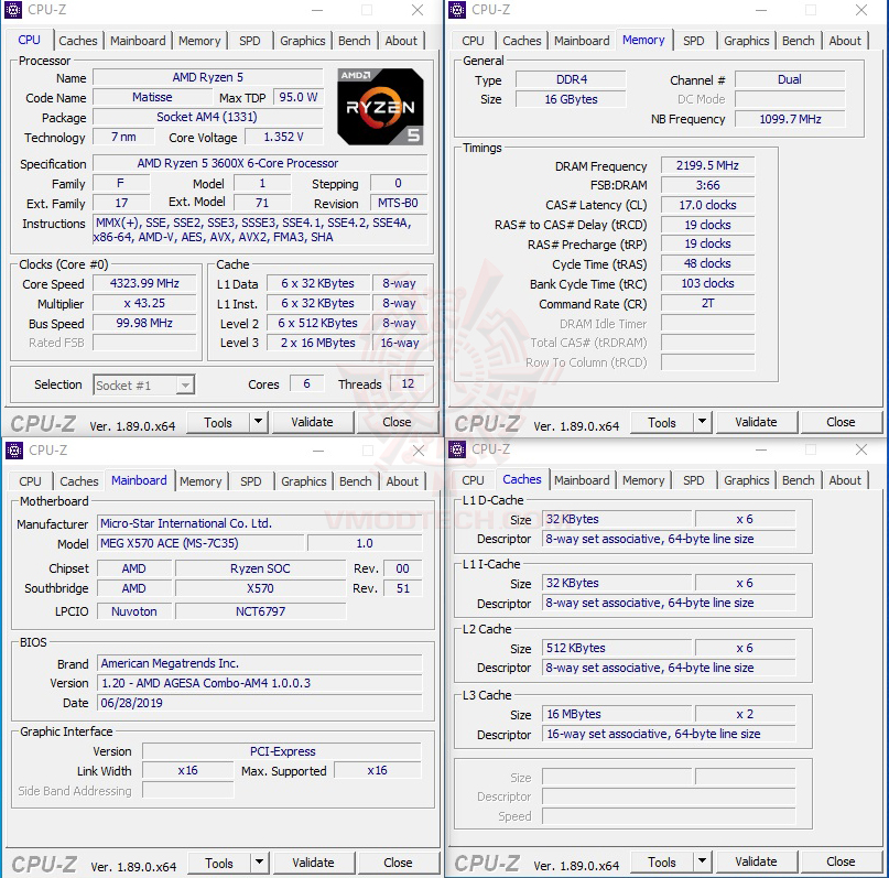 cpuid oc AMD RYZEN 5 3600X PROCESSOR REVIEW 