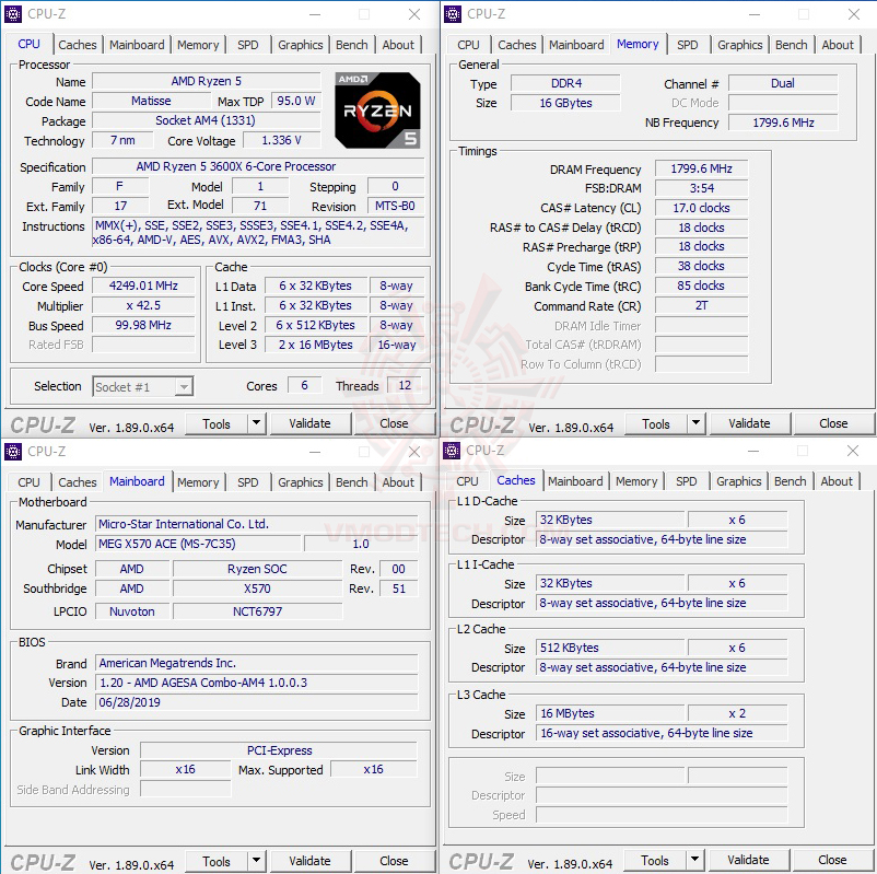 cpuid AMD RYZEN 5 3600X PROCESSOR REVIEW 