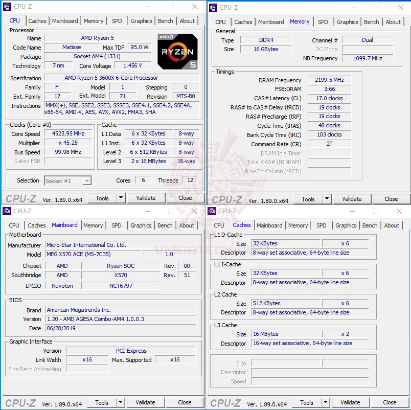 cpuid45 AMD RYZEN 5 3600X PROCESSOR REVIEW 