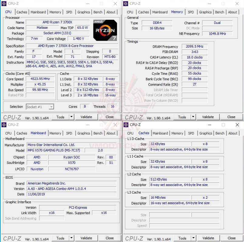 cpuid 45 oc MSI MPG X570 GAMING PLUS REVIEW