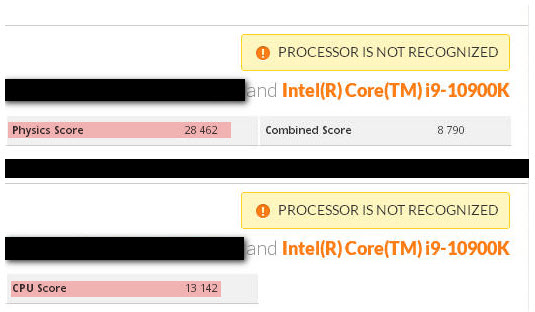 2020 02 06 9 17 38 หลุดผลทดสอบ Intel Core i9 10900K ในโปรแกรม 3DMark อย่างไม่เป็นทางการ 