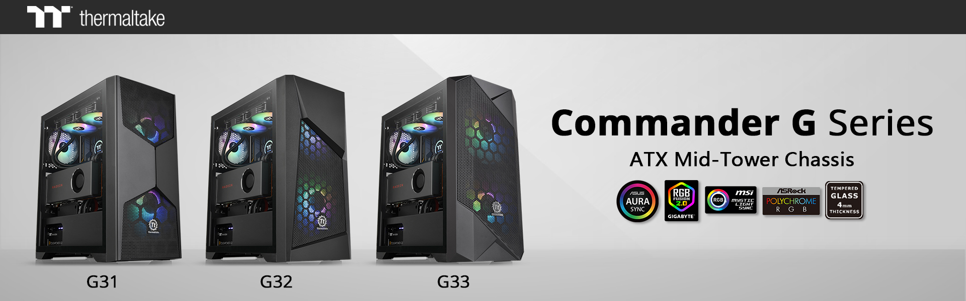 thermaltake commander g series mid tower chassis 2 Thermaltake เปิดตัวเคสรุ่นใหม่ล่าสุด Thermaltake Commander G Series Mid Tower Chassis ทั้งหมด 3รุ่น G31, G32, และ G33