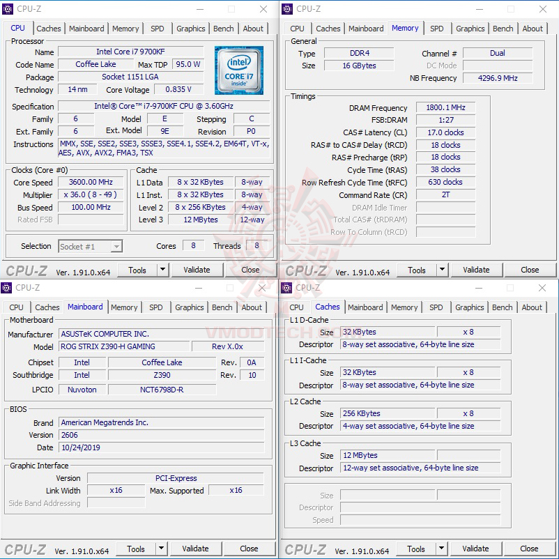 cppuid1 INTEL CORE i7 9700KF PROCESSOR REVIEW