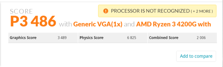 amd ryzen 3 4200g apu 2 740x224 หลุดผลทดสอบซีพียู AMD Ryzen 3 4200G และ Ryzen 5 PRO 4400G ในรหัส Renoir ตระกูล APU รุ่นใหม่ล่าสุดในโปรแกรม 3DMark 