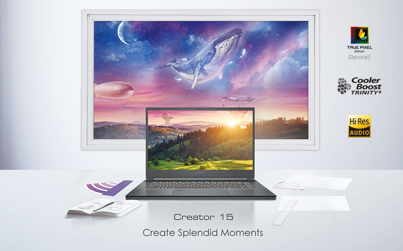 msi creator 15 1 MSI เปิดตัวโน๊ตบุ๊ค MSI CREATOR 15 จัดเต็มด้วยขุมพลังซีพียู Intel 10th Gen และการ์ดจอ GeForce RTX SUPER เพื่อสายครีเอเตอร์โดยเฉพาะ