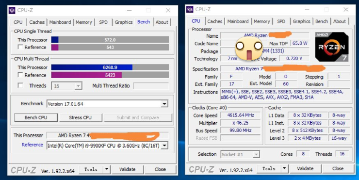 amd ryzen 7 4700g 8 core renoir apu 46 ghz overclock 2 740x371 พบข้อมูลซีพียู AMD Ryzen 7 4700G APU รุ่นใหม่ล่าสุดอย่างไม่เป็นทางการ โอเวอร์คล๊อกไปที่ความเร็ว 4.8Ghz บัสแรม 4400 และความเร็ว FCLK 2200MHz กันเลยทีเดียว 